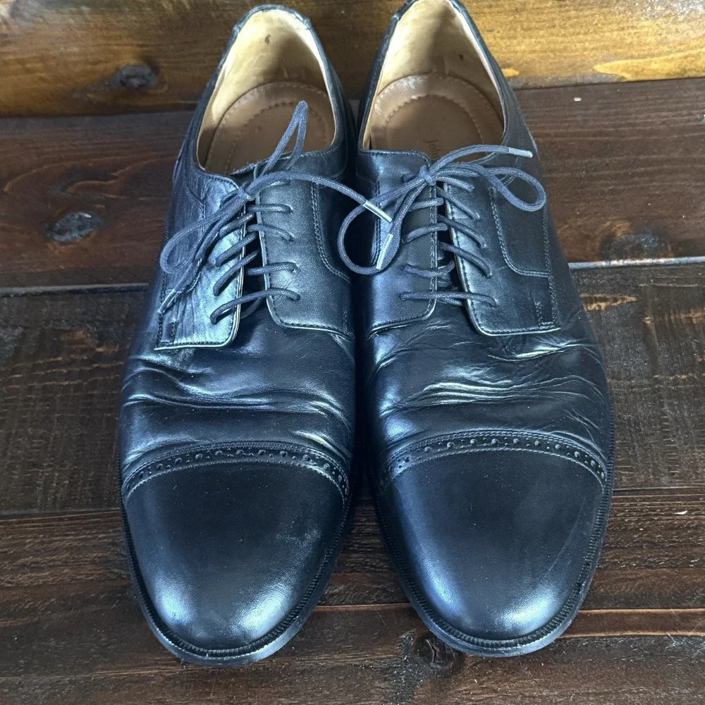 J. Murphy by Johnston & Murphy Leather Lace Up Shoes Men's Size 13 M Black India - Picture 4 of 12